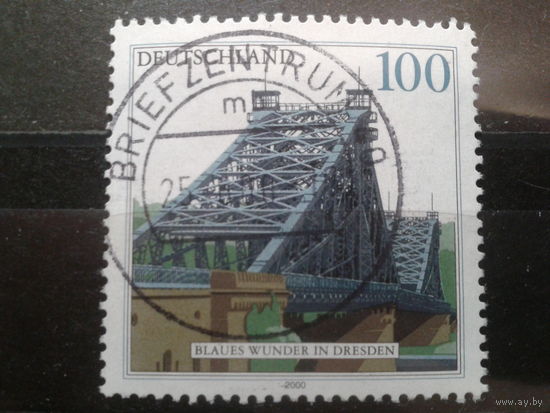 Германия 2000 мост Михель-1,0 евро гаш