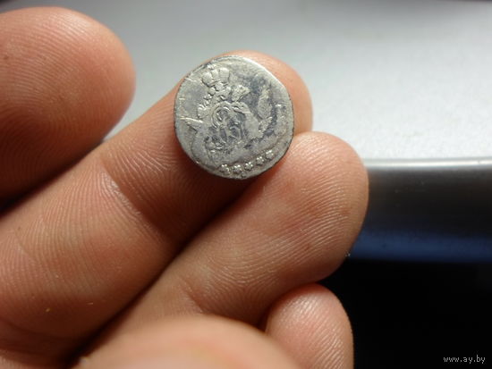 5 копеек 1758 г. Елизавета Петровна Российская Империя серебро Ag 802 нечастая монета
