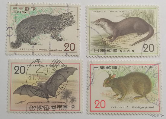 Япония 1974. Охрана природы. Фауна. Полная серия