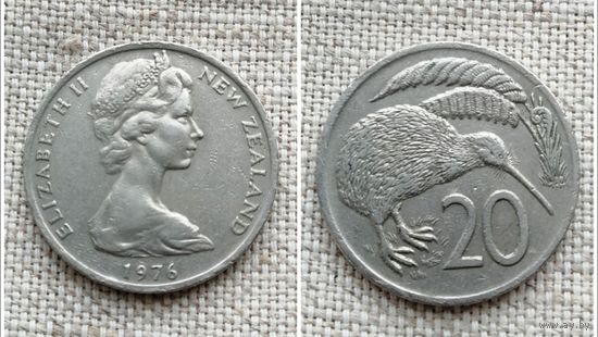 Новая Зеландия 20 центов 1976 / Птицы / Киви //FA