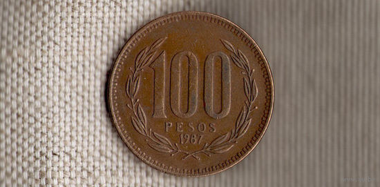 Чили 100 песо 1987(dic)