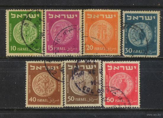 Израиль 1950 Монеты времен 1-й иудейской войны и восстания Бар-Кохбы Стандарт #44-7,49,51-2