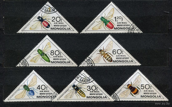 Фауна. Насекомые. 1980. Монголия. Полная серия 7 марок