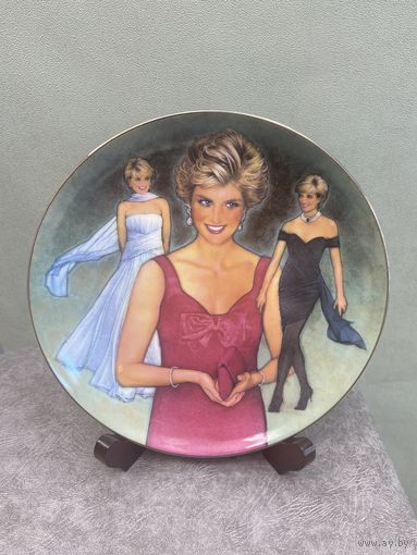 Декоративная тарелка Принцесса Диана Franklin Mint Англия Queen of Fashion