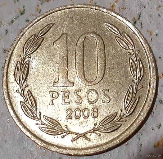 Чили 10 песо, 2008 (12-8-5)
