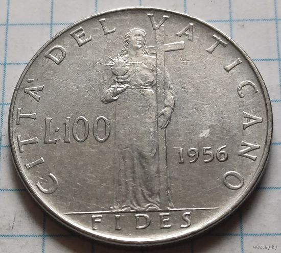 Ватикан 100 лир, 1956    ( 1-9-3 )