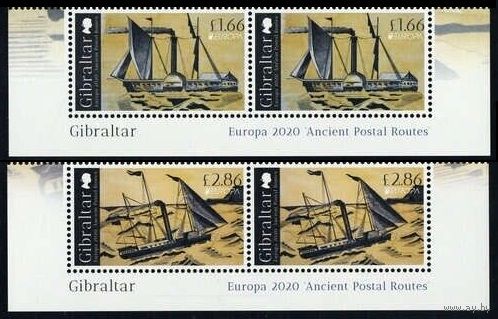2020 Гибралтар 1963-1964x2+Tab Европа Септ / Корабли с парусами 24,00 евро