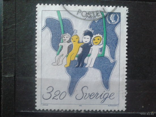 Швеция 1985 Межд. год молодежи, марка из блока