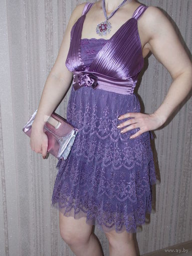 Обалденное фиолетовое нарядное платье