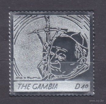 2005 Гамбия 5563 серебро Папа Иоанн Павел II с крестом 6,00 евро