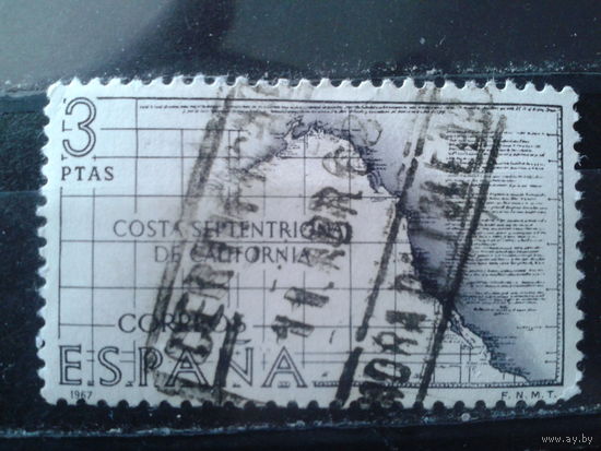 Испания 1967 Старинная морская карта