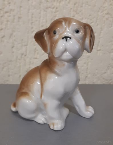 Статуэтка фарфоровая собака Боксёр (щенок), Германия