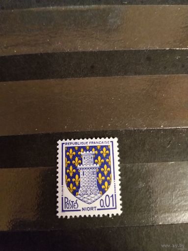 1960 Франция герб чистая клей лёгкая наклейка ( 3-4)