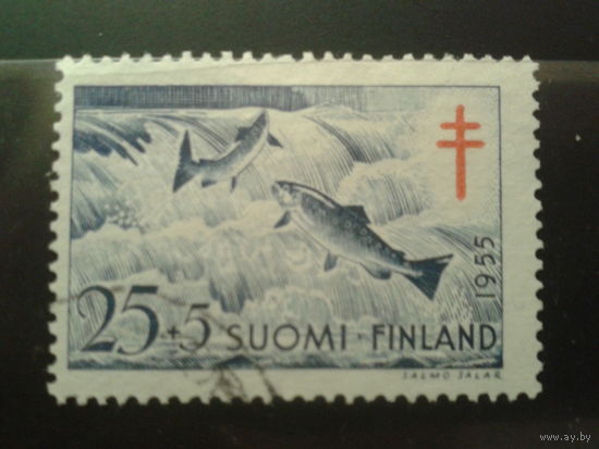 Финляндия 1955 речная рыба