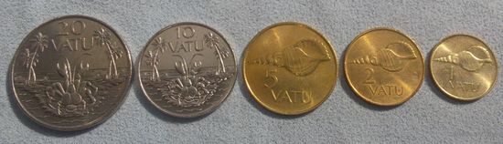 Вануату 1995-2002, (5 монет)