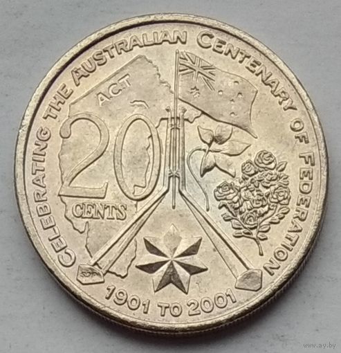 Австралия 20 центов 2001 г. Австралийская Столичная Территория