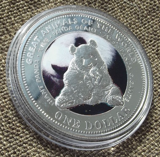 Фиджи. 1 доллар 2008. Панда