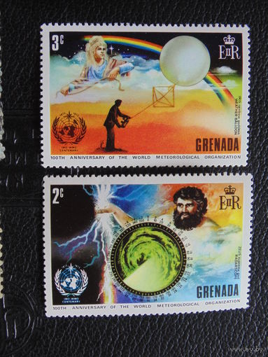 Гренада 1973 г. 100-летие Всемирной метеорологической организации .