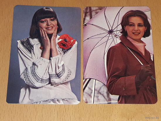 Календарики 1983 Минлегпром РСФСР Одежда. Мода. Малый тираж. 2 шт. одним лотом