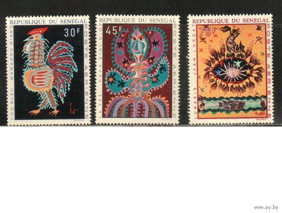 Сенегал-1970 (Мих.426-428) ,  ** , Искусство, Гобелены  (полная серия)