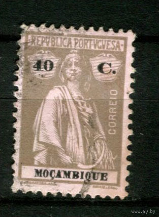 Португальские колонии - Мозамбик - 1913 - Жница 40C. (перф. 12:11 1/2) - [Mi.166xC] - 1 марка. Гашеная.  (Лот 119BE)