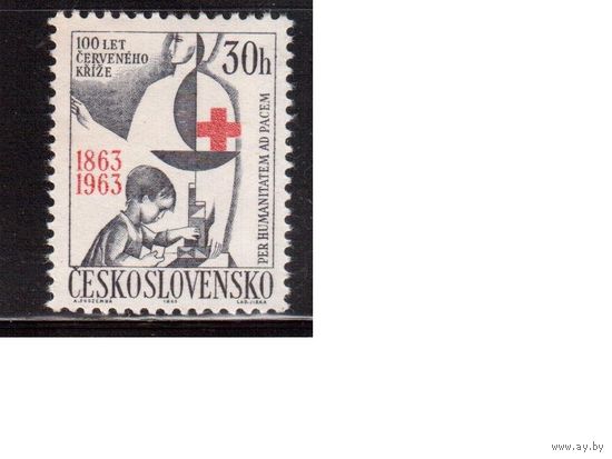 Чехословакия-1963,(Мих.1411) , ** , Красный Крест