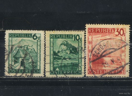 Австрия Респ 1945 Виды Стандарт #741,745,753