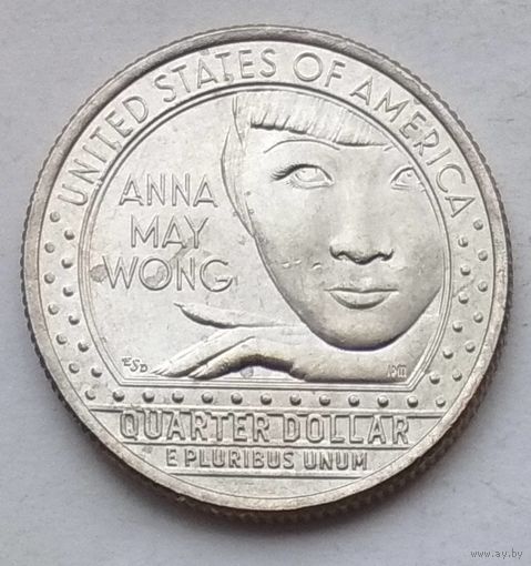США 25 центов (квотер) 2022 г. P. Анна Мэй Вонг. Выдающиеся Женщины Америки
