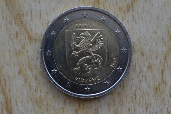 Латвия 2 евро 2016 (Историчекие области Латвии)