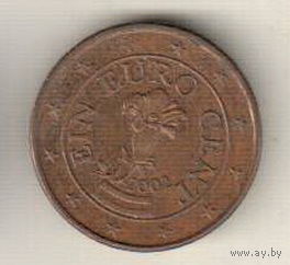 Австрия 1 евроцент 2002