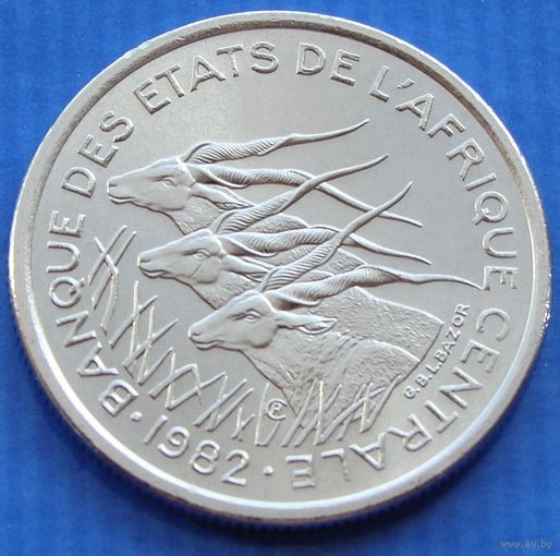 Центральная Африка. 50 франков 1982 года  KM#11 (А)  "Чад"