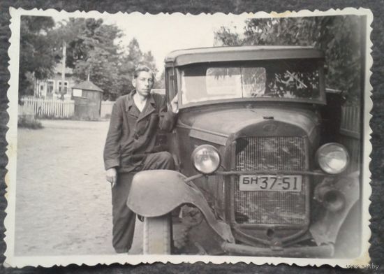 Фото автомобиля ГАЗ-АА (полуторка) Фото 1950-х. 8.5х11.5 см