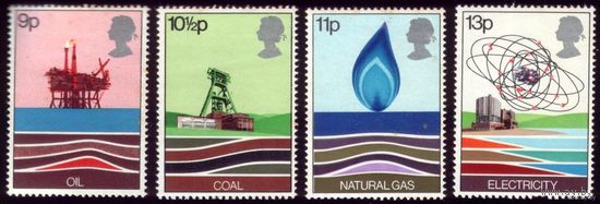 4 марки 1978 год Великобритания Источники энергии 756-759