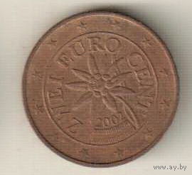 Австрия 2 евроцент 2002