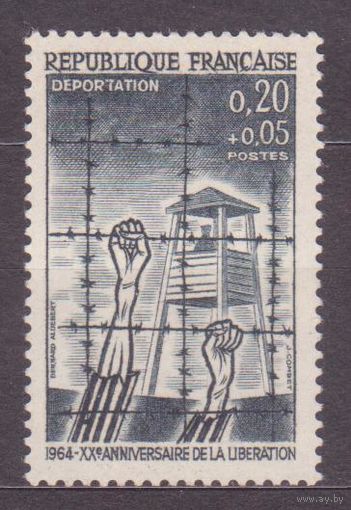 Франция 1964 марка  20-лет Освобождению от фашизма MNH Мих#1463 //ДЕК