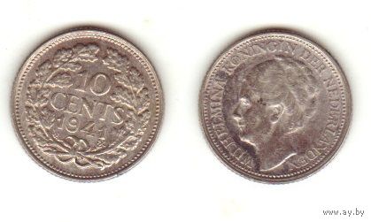 10 центов 1941 серебро