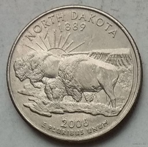 США 25 центов (квотер) 2006 г. P. Северная Дакота