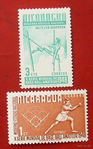 Никарагуа. Спорт. ( 2 марки ) 1948 года. 5-7.