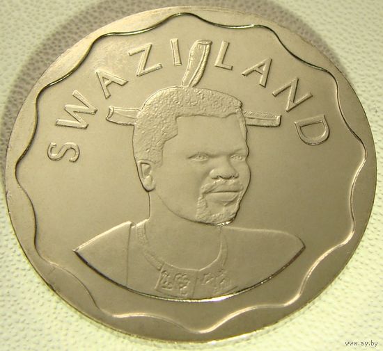 Эсватини "Свазиленд"  20 центов 2011 год  KM#58  "Король Мсвати III"  Диаметр: 24 мм