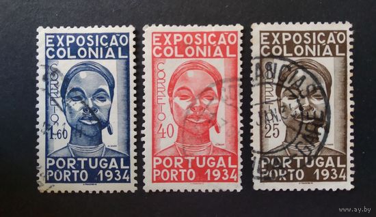 Португалия\726\  1934 г,MiNr.578-580 Колониальная выставка.