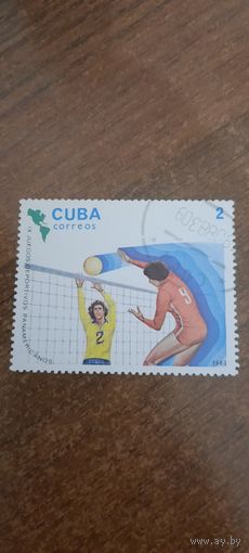 Куба 1983. Панамериканские. Воллейбол. Марка из серии