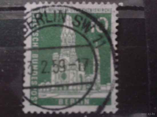 Берлин 1956 стандарт, кирха кайзера Вильгельма Михель-0,3 евро гаш.