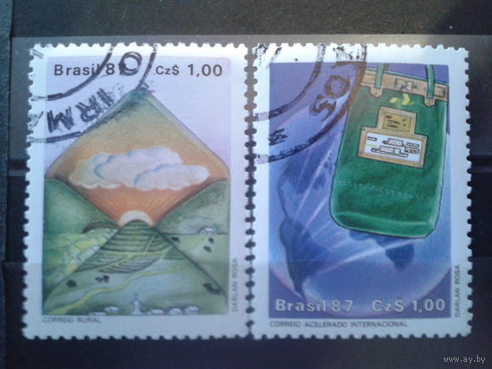 Бразилия 1987 День почты Полная серия