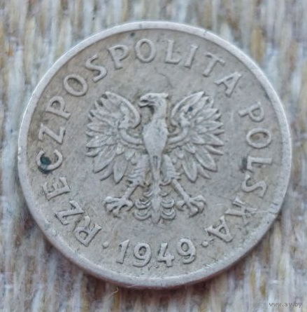 Польша 10 грошей 1949 года. Никель.