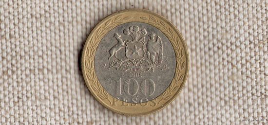 Чили 100 песо 2006/биметалл
