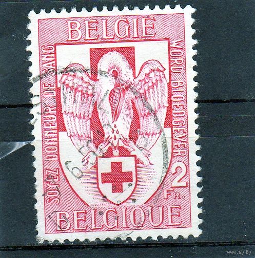 Бельгия.Ми-1035.Переливание крови - Бельгийский Красный Крест.Герб.1956.