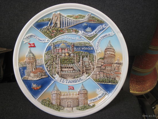 Настенная тарелка Istambul, фарфор, 30 см.