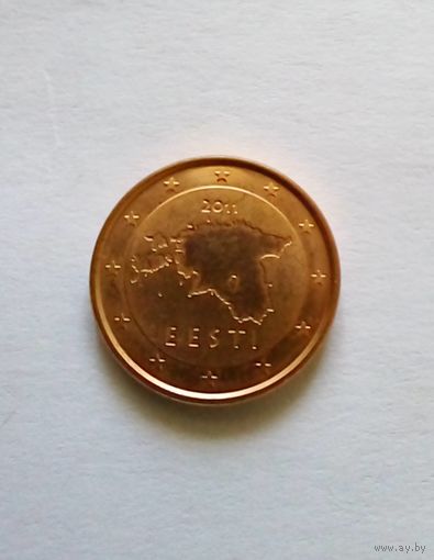 Эстония.1 евроцент 2011 г.С пакета ознакомления.Без обращения.UNC.