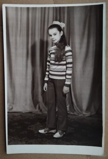 Фотопортрет девочки. 1973 г. 12х18 см.