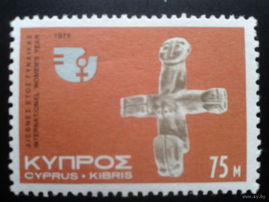 Кипр 1975 год женщин, крест-идол 3 век полная
